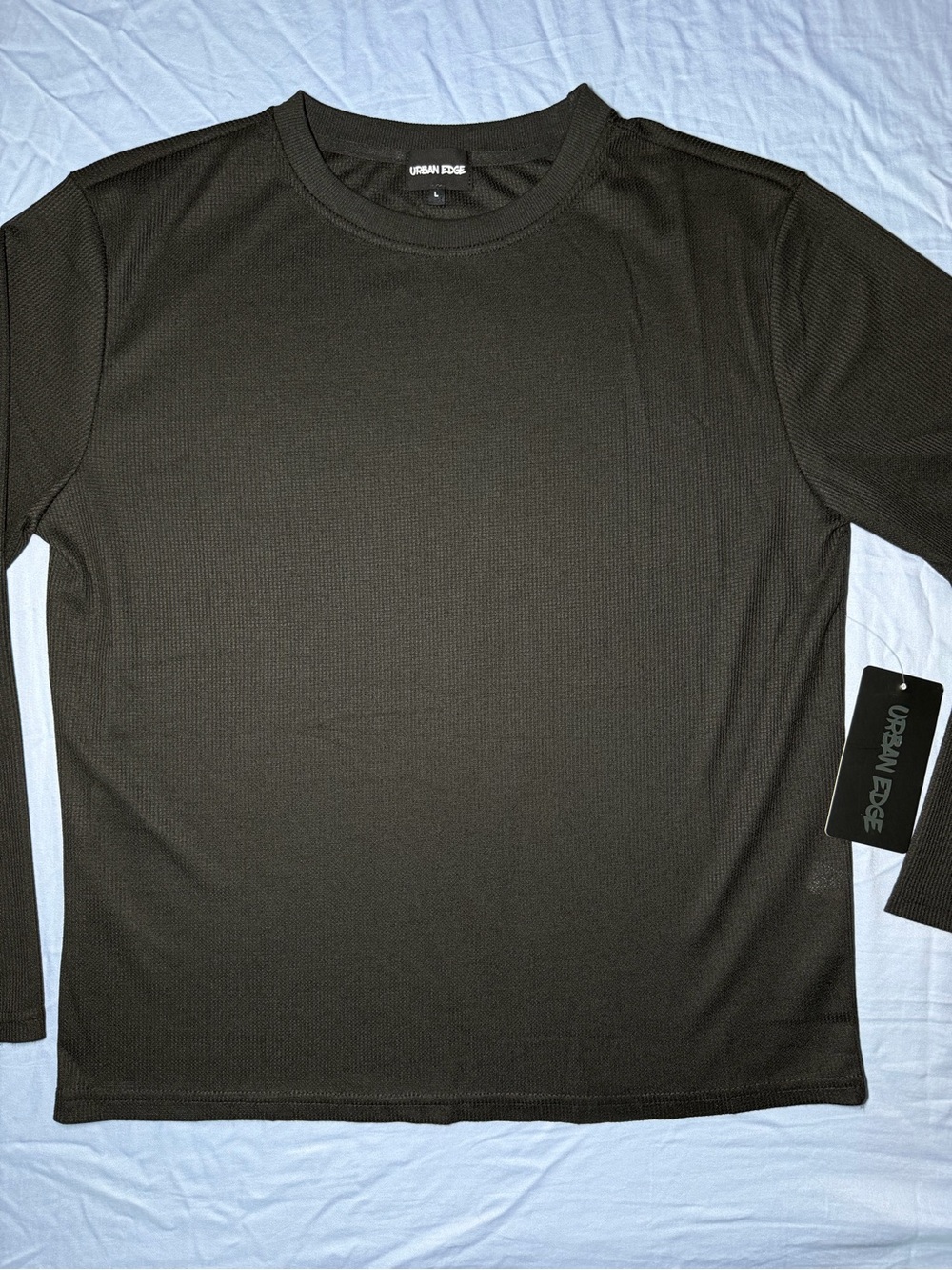 Black Long-Sleeve Crewneck Shirt